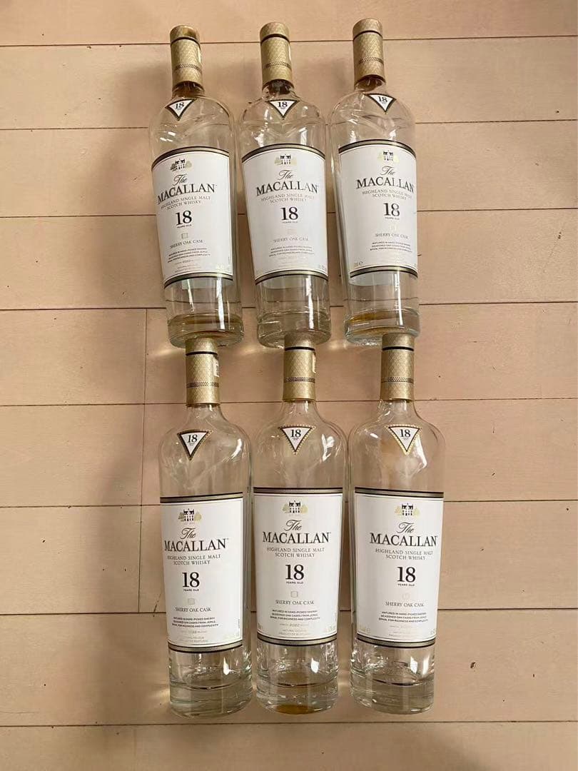 MACALLAN マッカラン 18年 シェリーオーク 700ml空瓶 6本 空箱 - メルカリ