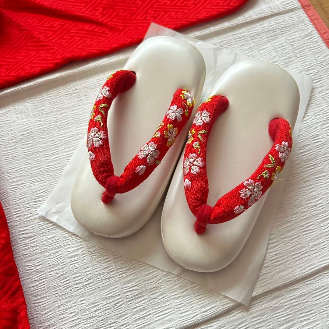 七五三 3歳 フルセット 総絞り 被布 着物 正絹 三歳 草履 巾着 753