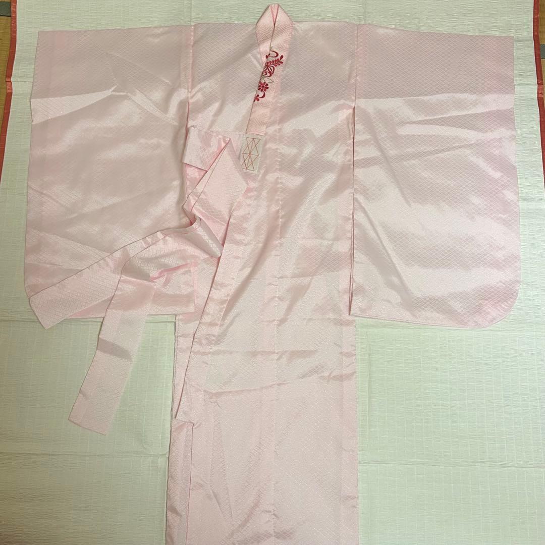 七五三 3歳 フルセット 総絞り 被布 着物 正絹 三歳 草履 巾着 753