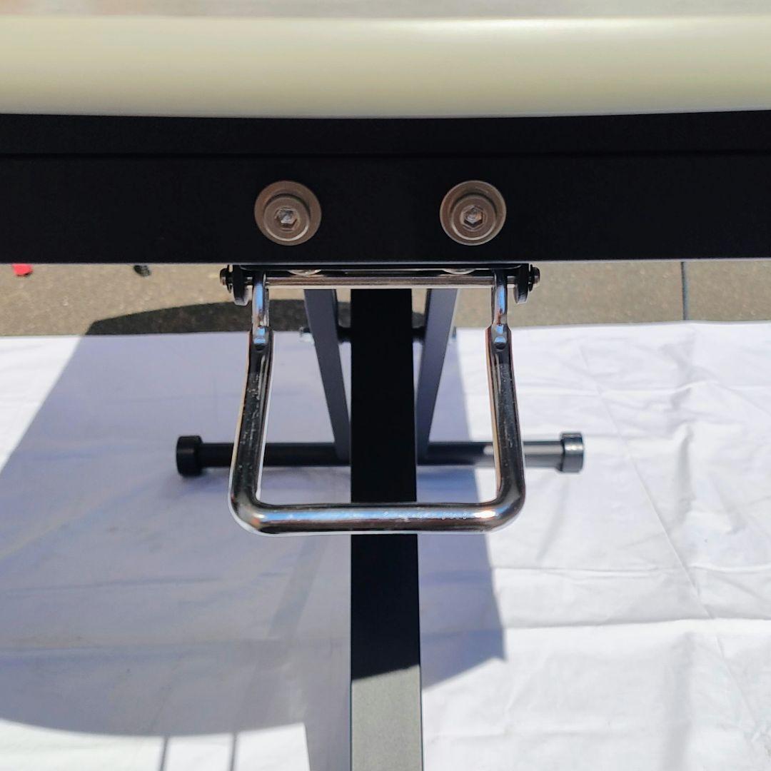 ダイニングテーブル 昇降式 円形 幅120cm グレー×黒