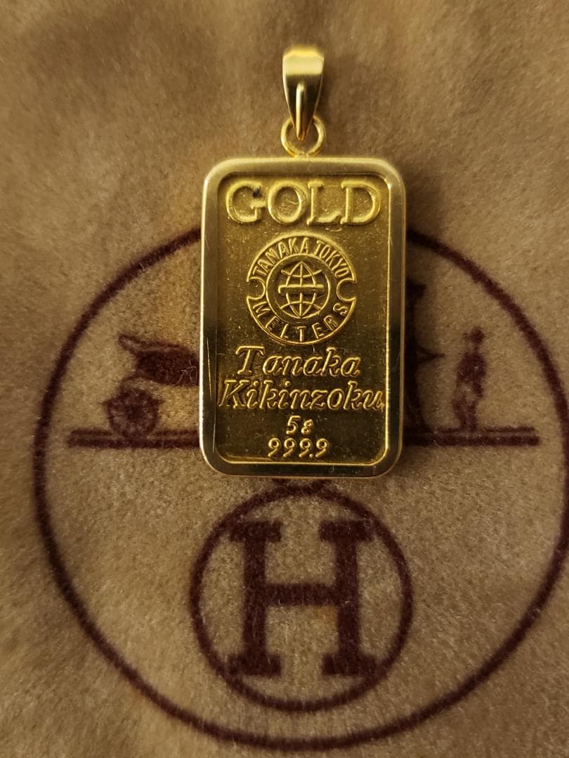 YUU2.41ct K18 ペンダントトップの残金 K24 K18 田中貴金属 インゴット