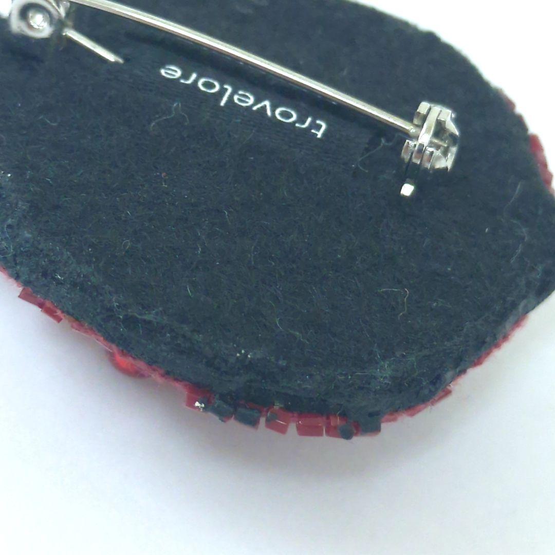trovelore トロベローレ ブローチ ザクロ ビーズ レッド