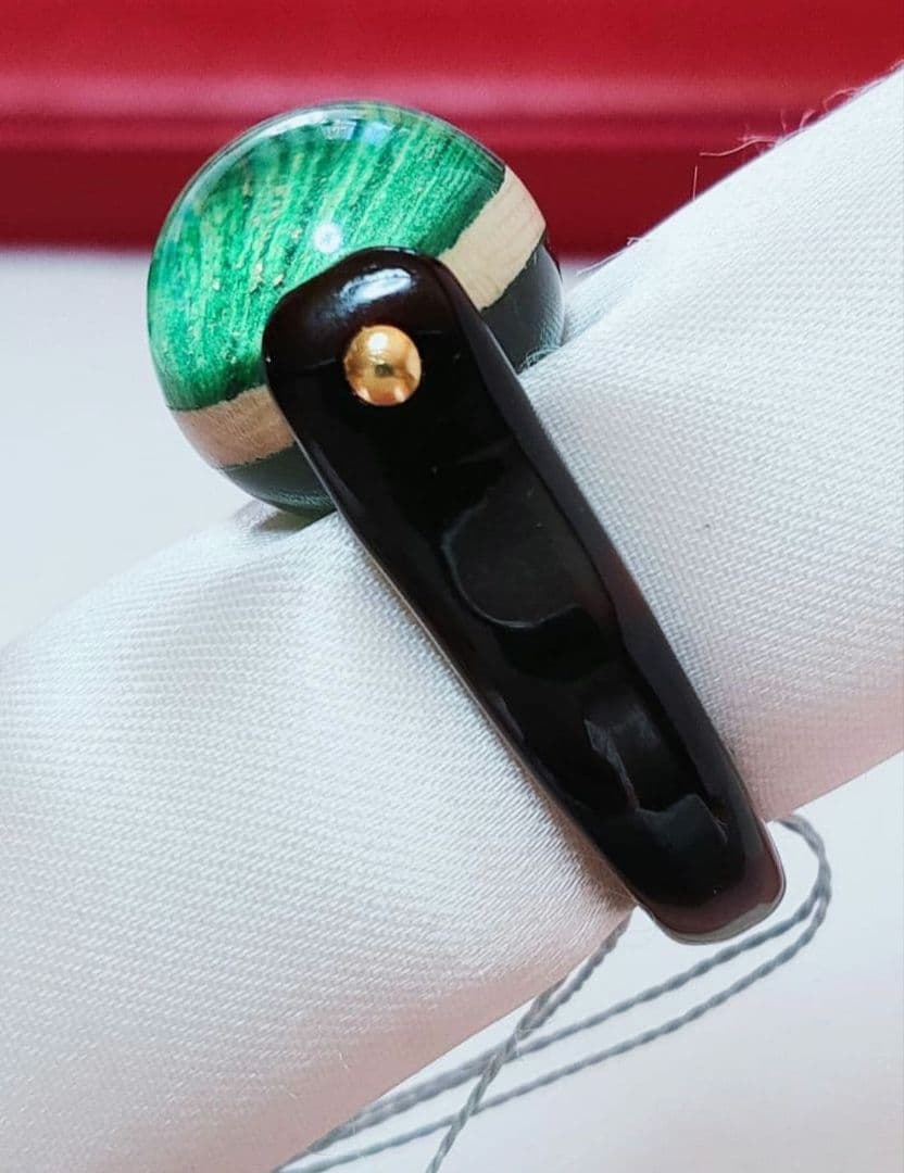 新入荷 天然アンバー 本鼈甲 リング