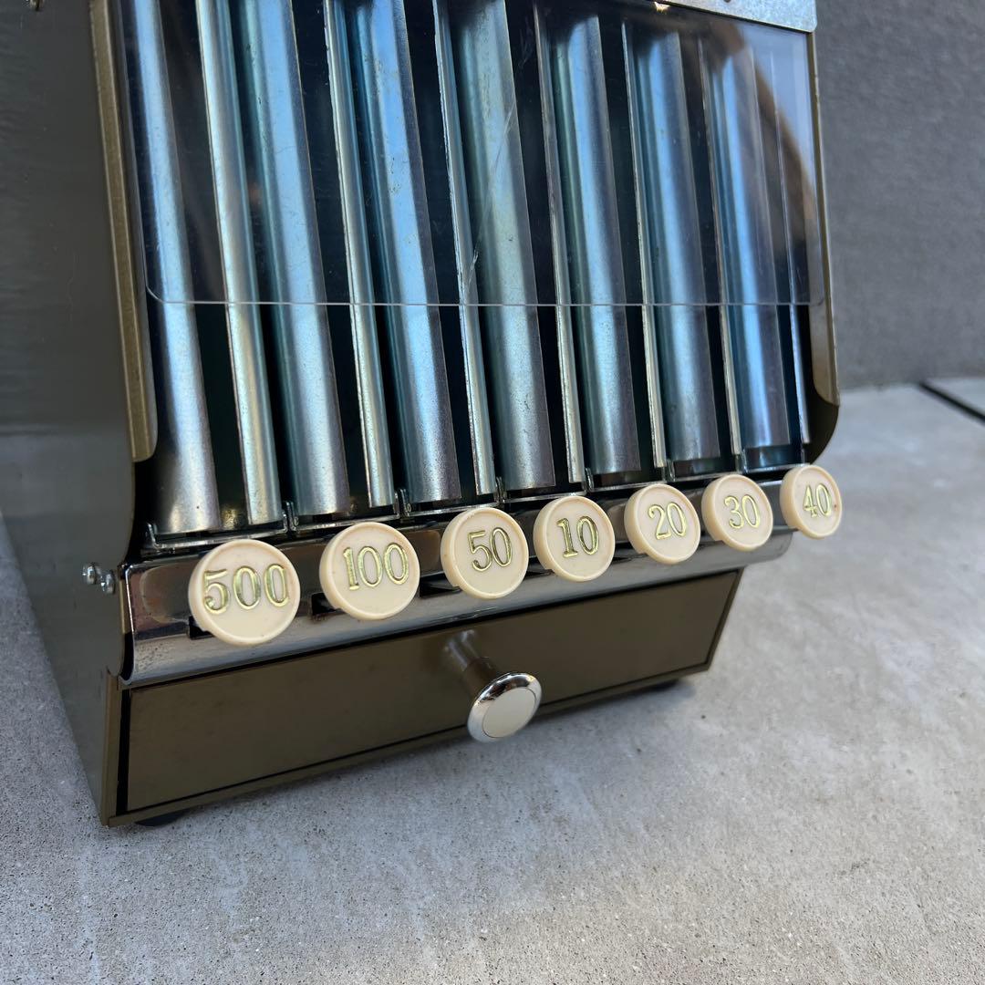 昭和レトロ 手動 釣銭機 アンティークレジ コインホルダー 自動選別