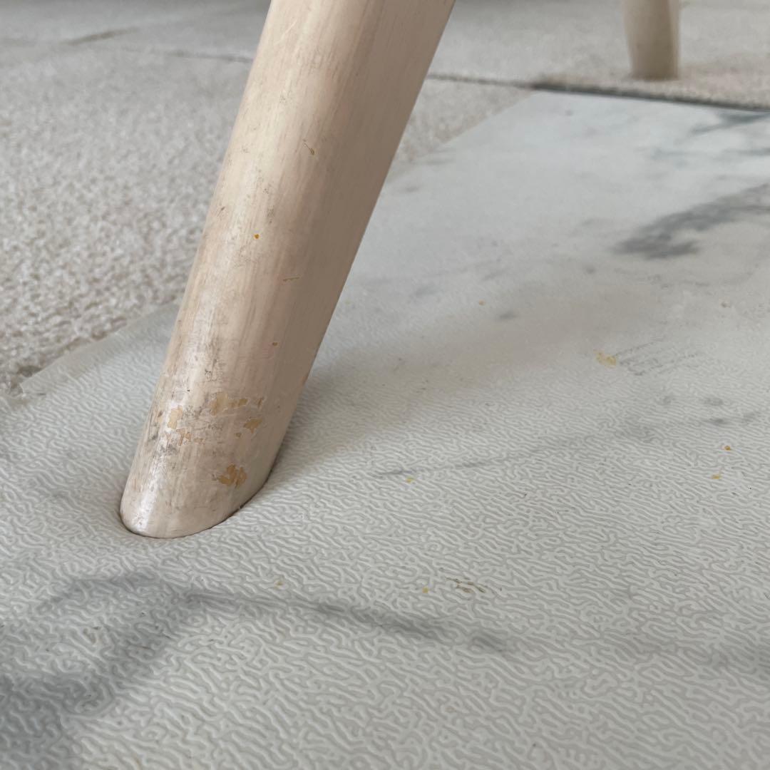 木製ダイニングテーブルとグレー椅子セット［直接譲渡］［江東区］