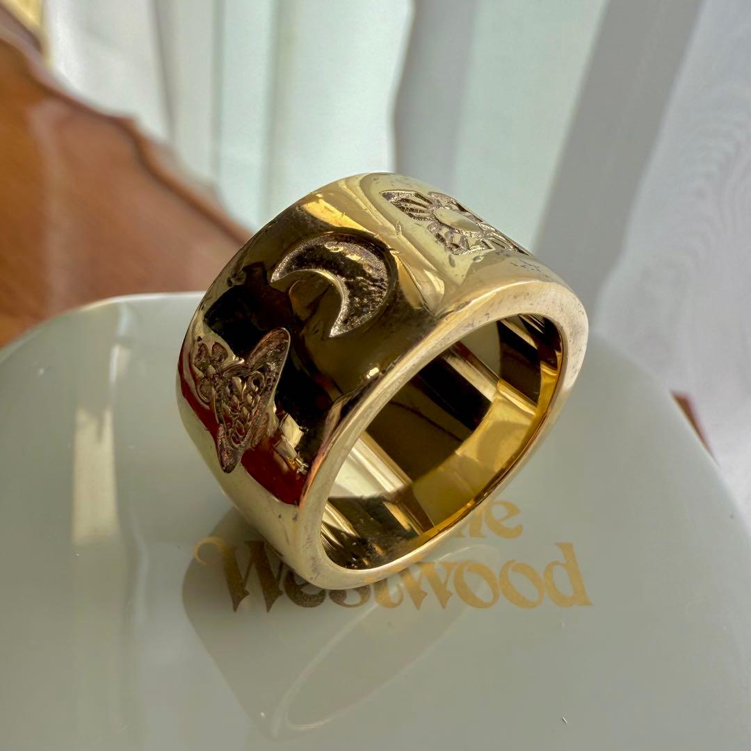 英国製初期版レアVivienneWestwoodオーブ/ウェディングリング L