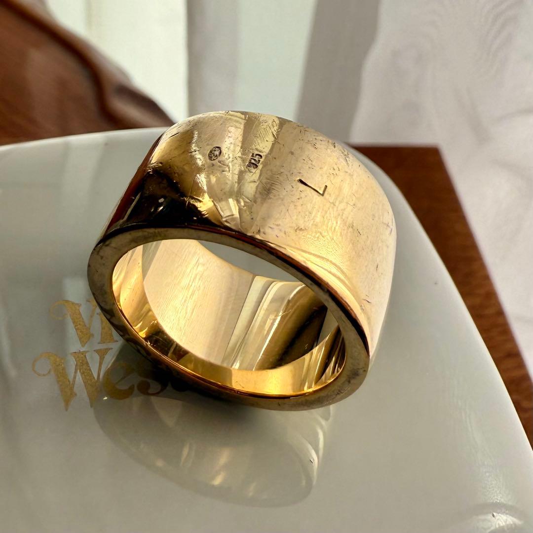 英国製初期版レアVivienneWestwoodオーブ/ウェディングリング L