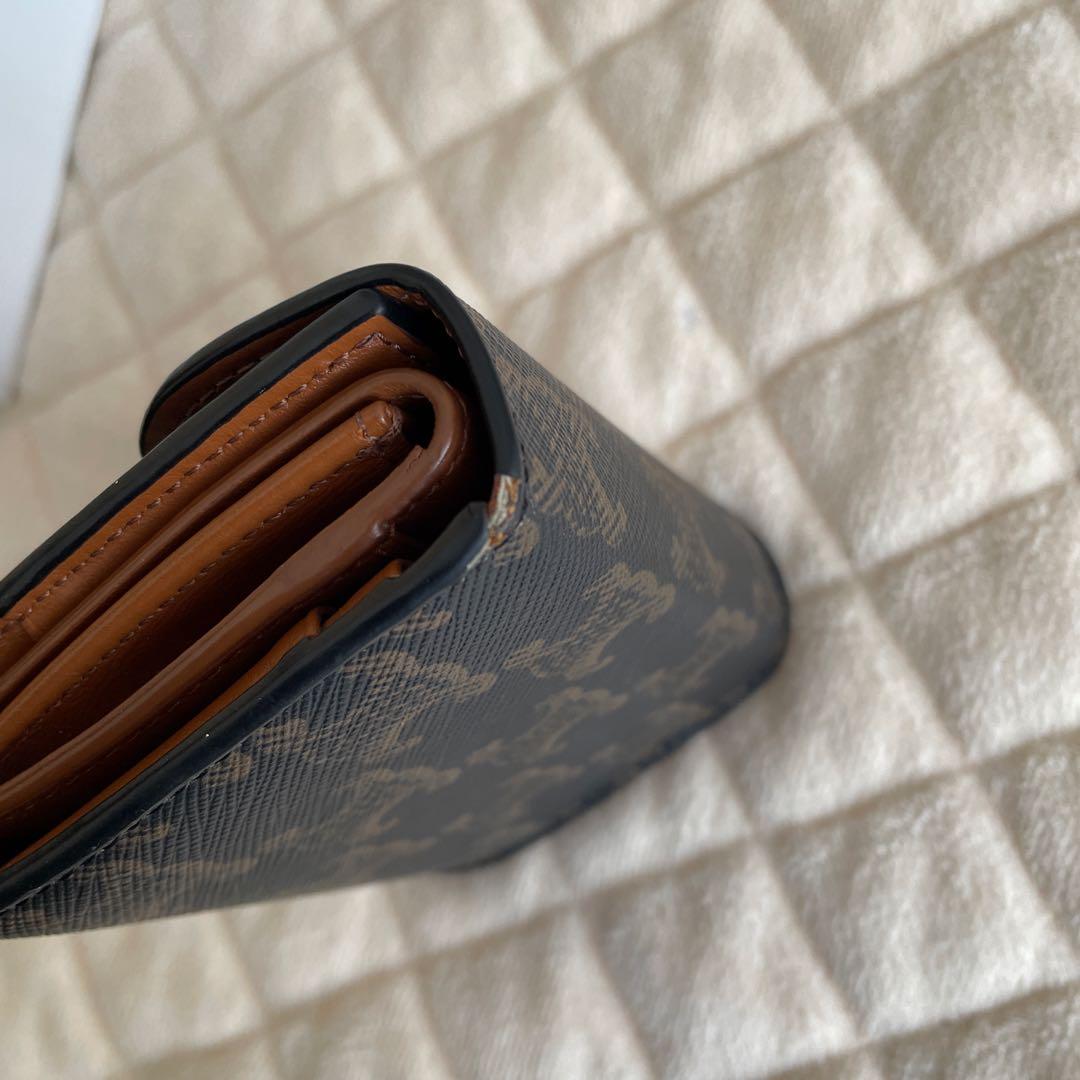 セリーヌ 財布 スモール フラップウォレット トリオンフ　トリオンフキャンバス