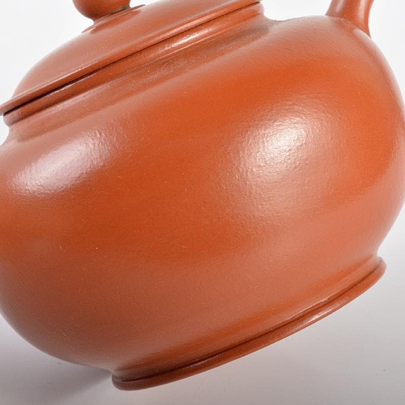 中国 孟臣銘 紫砂 朱泥 漢詩刻 急須 茶壷 M R5369