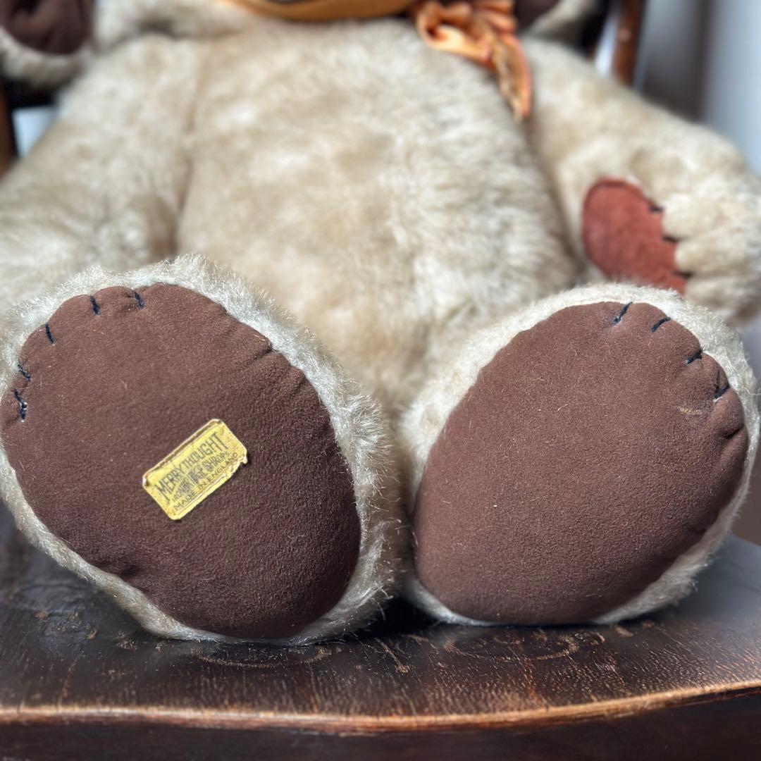 特大 垂れ耳 チーキー メリーソート ベージュ アンティーク テディベア