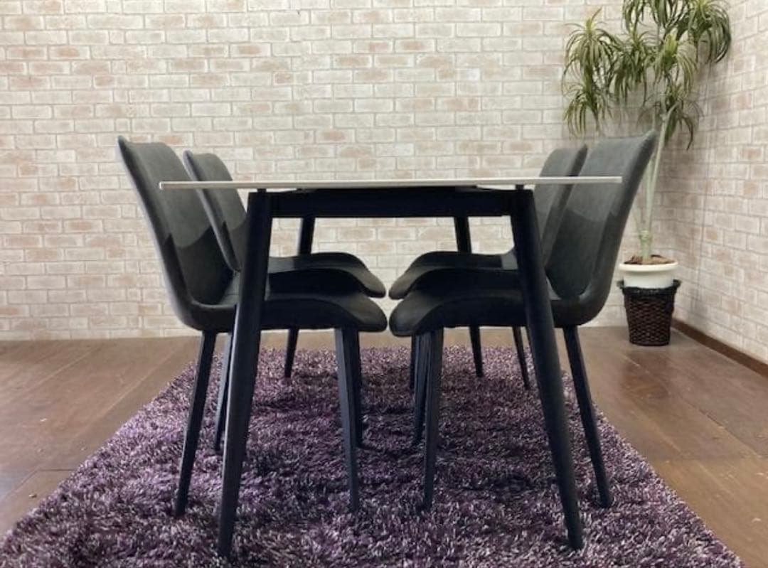 ダイニングテーブルセット　セラミック　４人掛け　ホワイト