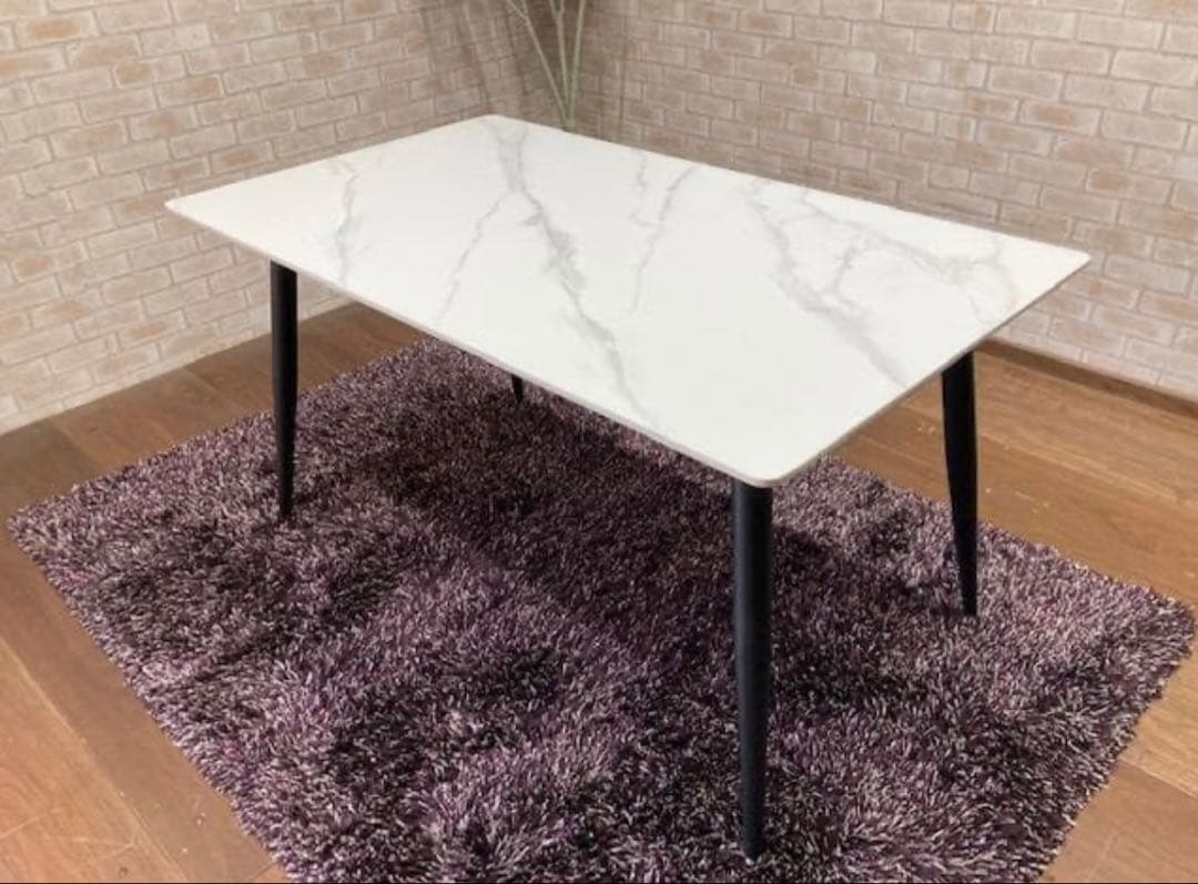 ダイニングテーブルセット　セラミック　４人掛け　ホワイト