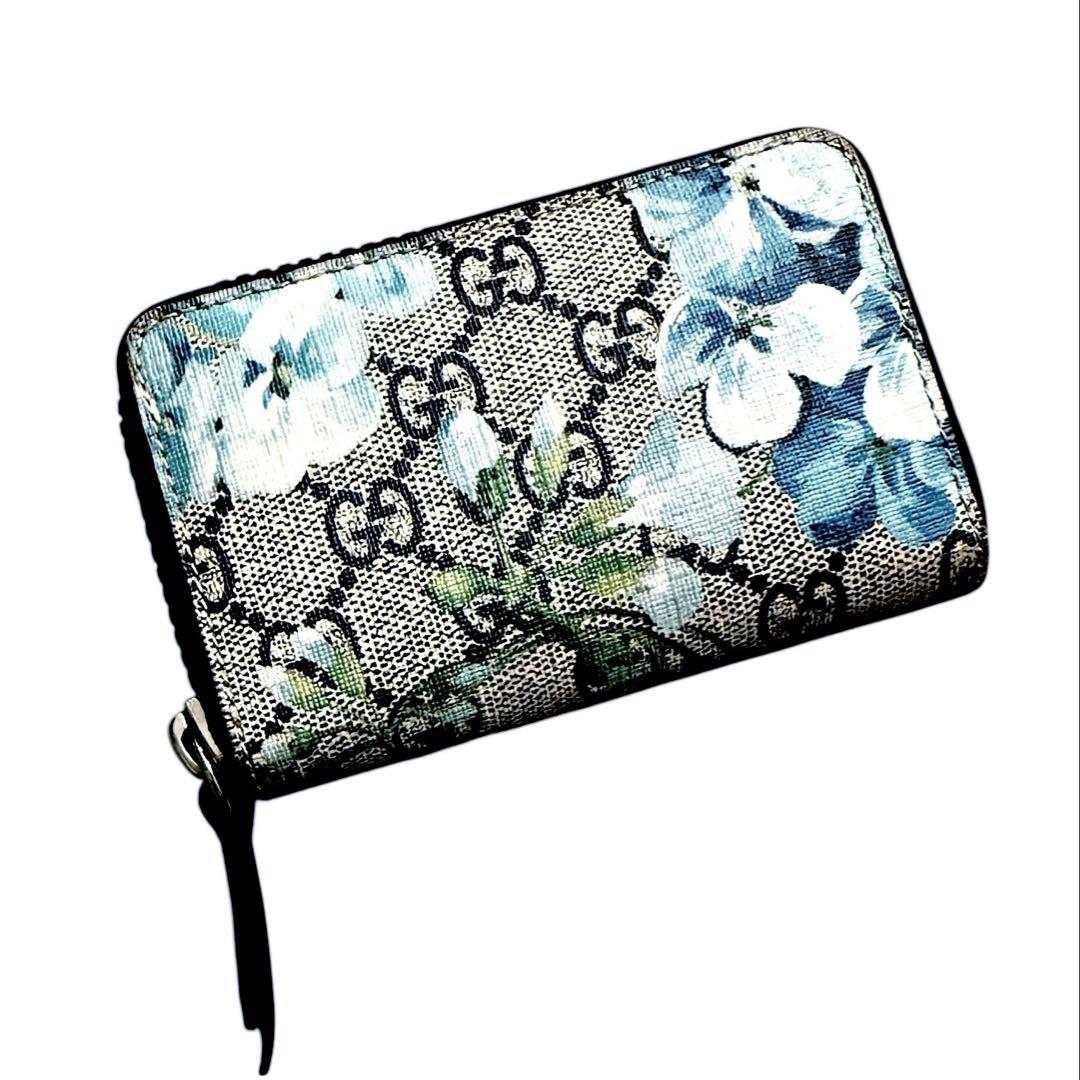 犬*も様 GUCCI フラワープリント カード ミニウォレット