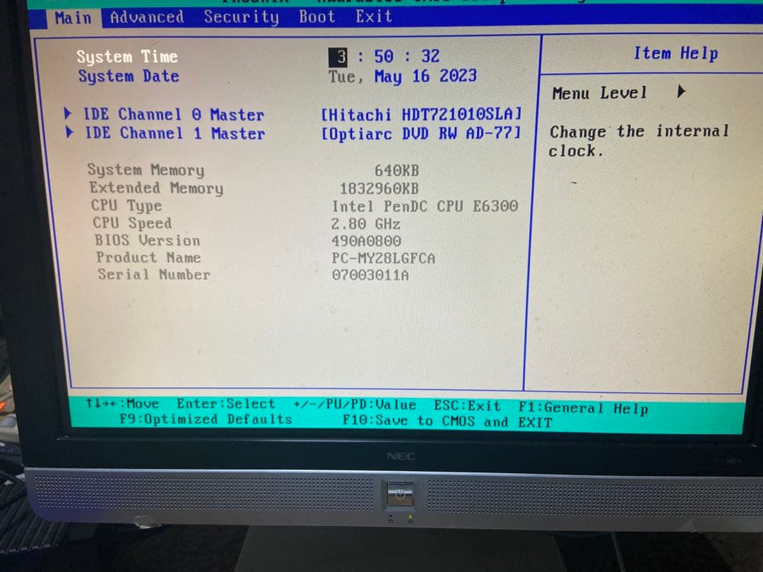 PC-MY28LGFCA 1TB DVD-RW換装 無線LAN子機付き