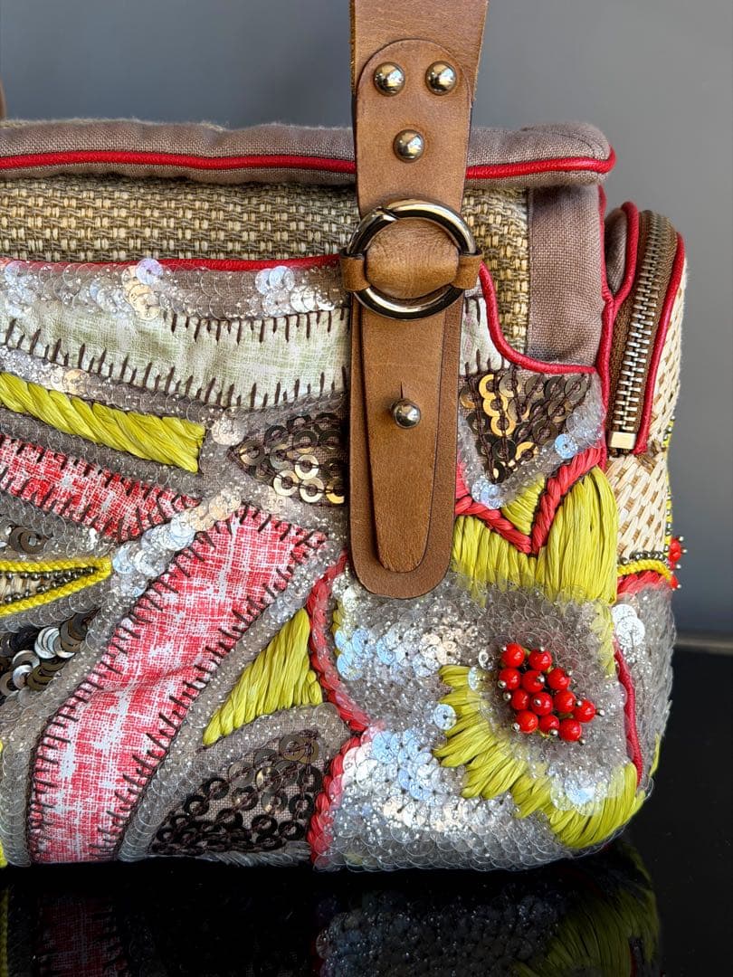 未使用　JAMIN PUECH ジャマンピュエッシュ　ビーズ　ショルダー　タグ有