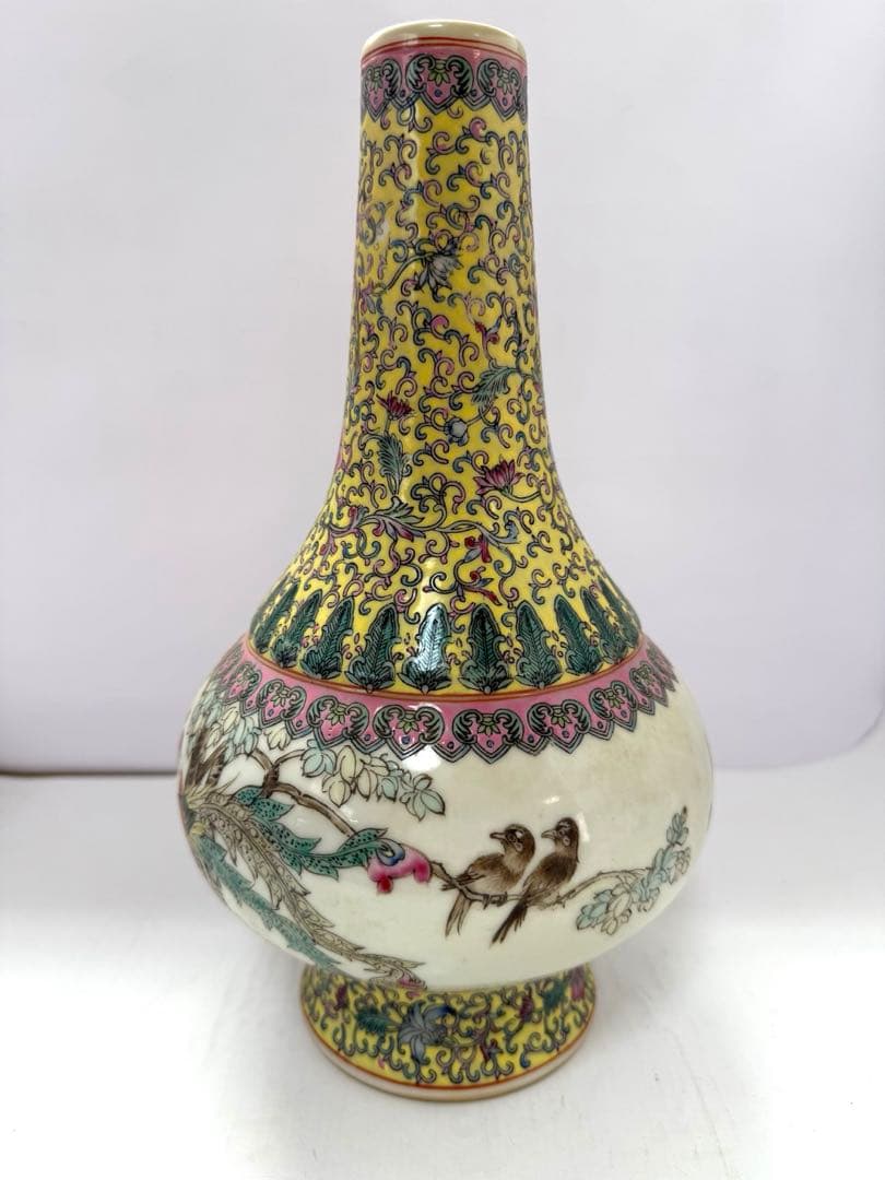 中国美術　大清乾隆年製　粉彩　送料込み