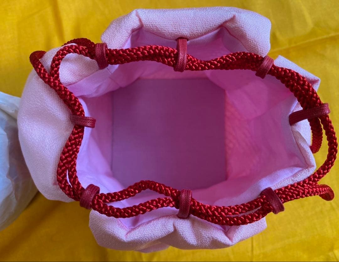 三歳　正絹鹿の子絞り 被布 草履 巾着 ３点セット