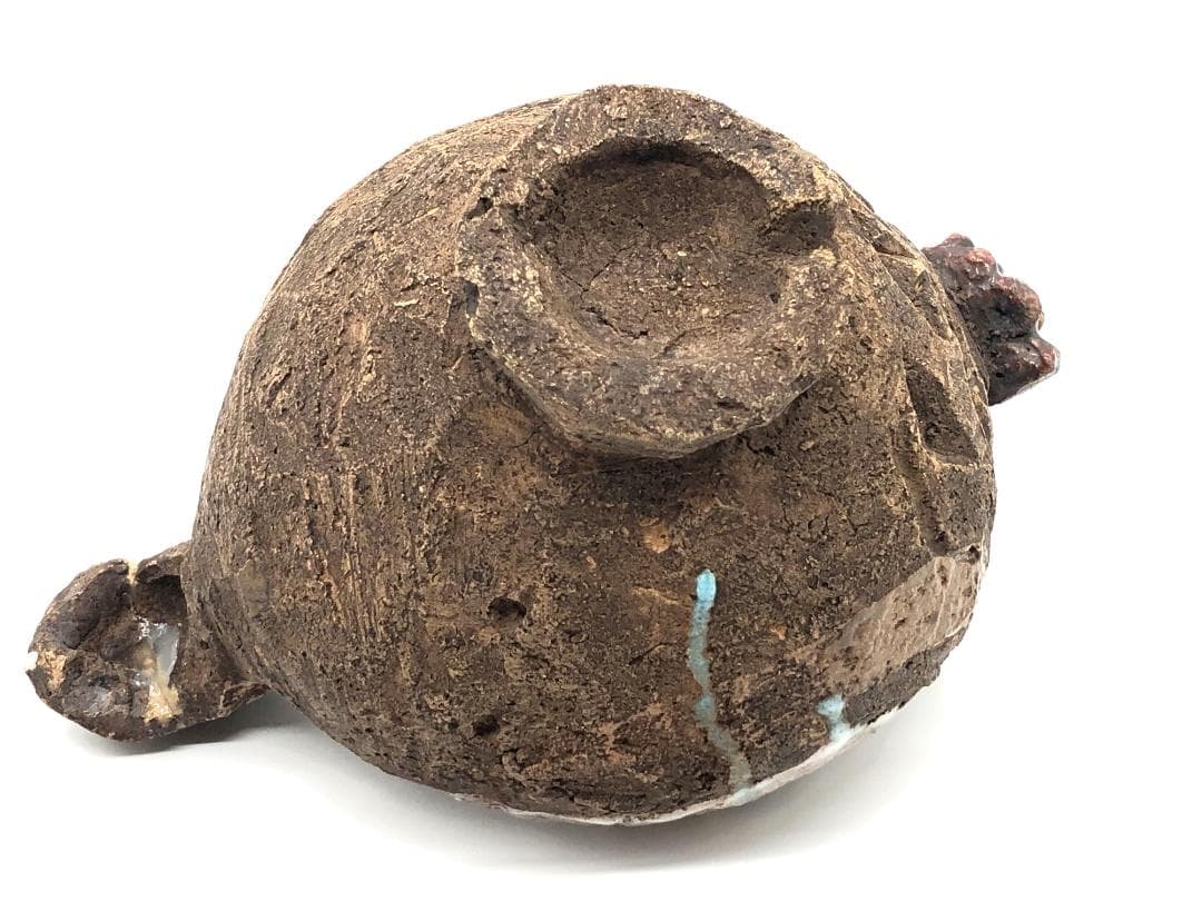 古陶碗『東天紅』】 銘花押：宗易（千利休法名） 蔵出 共箱