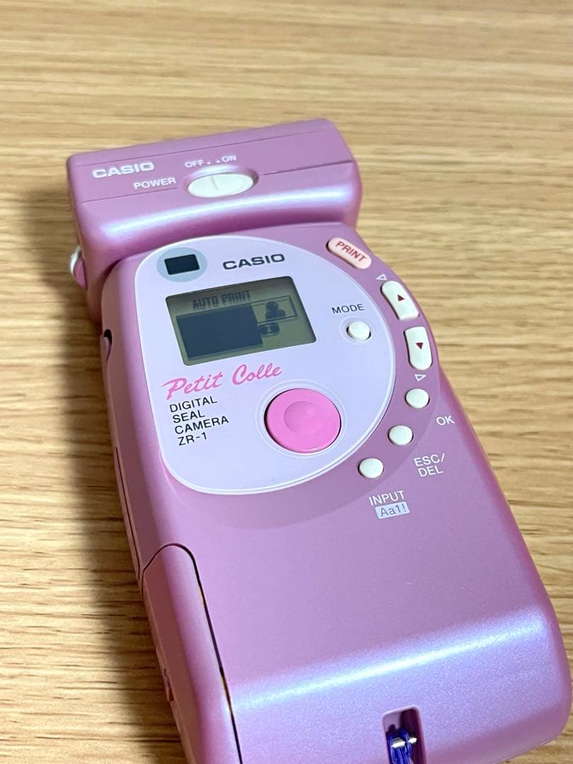 【中古・現状品】カシオ プチコレ デジタルシールカメラ ZR-1 ピンク 本体