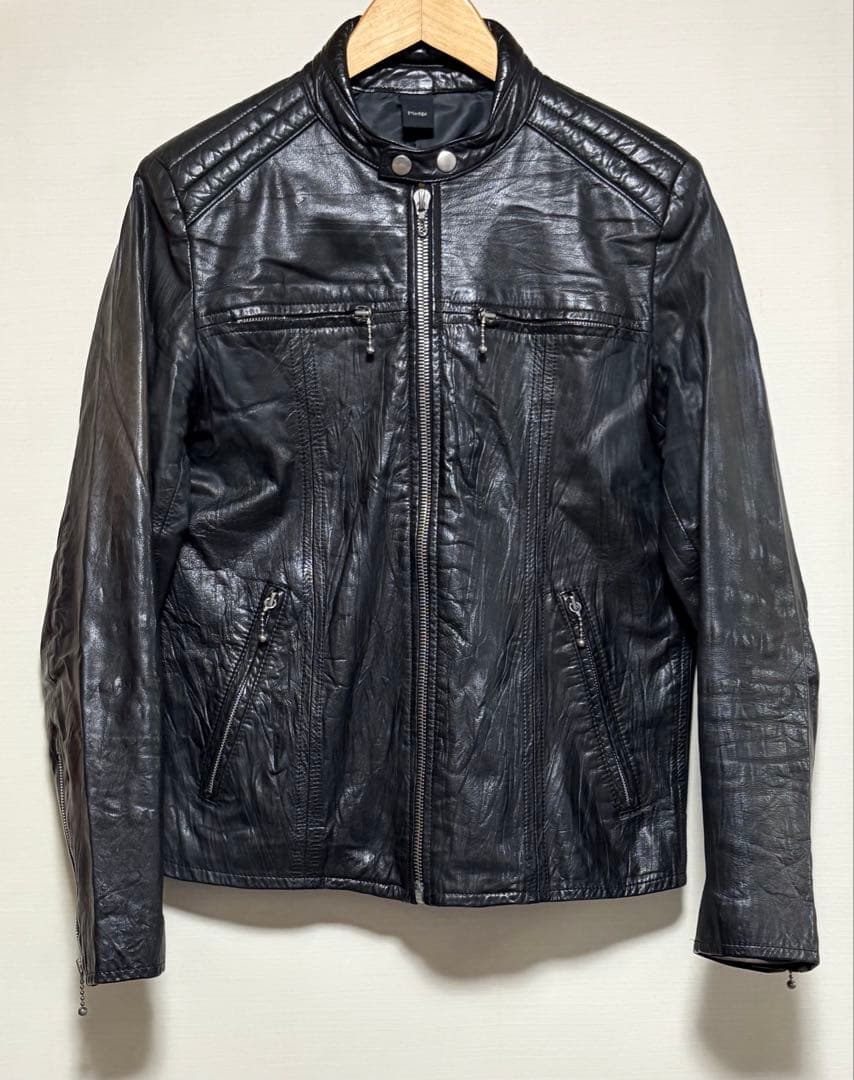 プレッジ Pledge レザージャケット サイズL ナンバーナイン - メルカリ