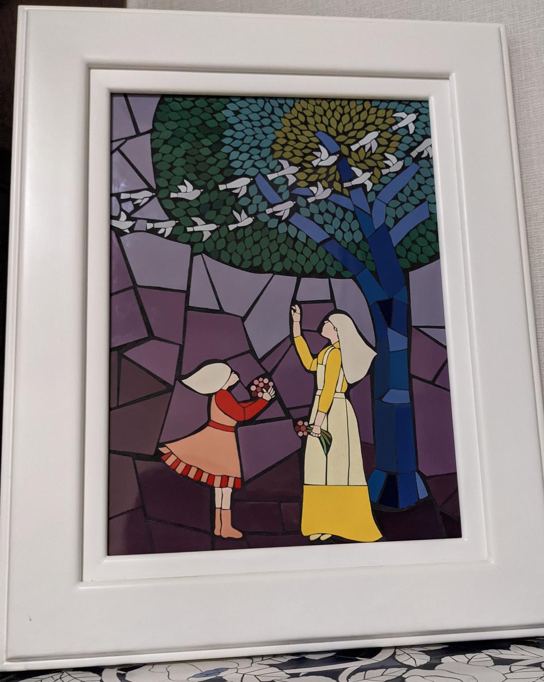 額絵　モザイクタイル　「希望」F4号