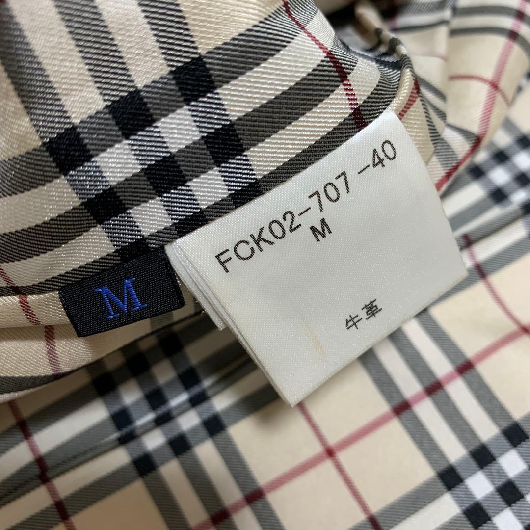 バーバリーブルーレーベル シングルライダース ノバチェック メンズ