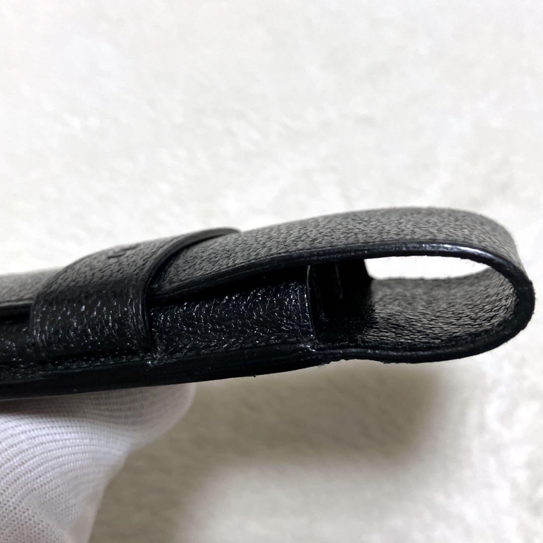 BVLGARI ブルガリ　レザー　ペンケース　ブラック　黒　本革　ロゴ　筆記用具