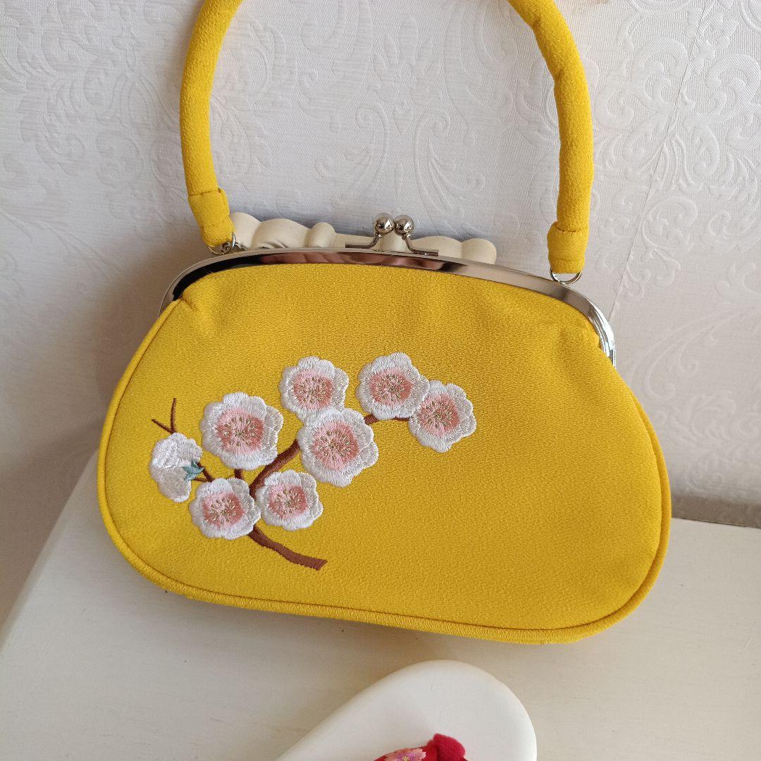 正絹クリーム色着物とイエロー系薔薇の花作り帯セット