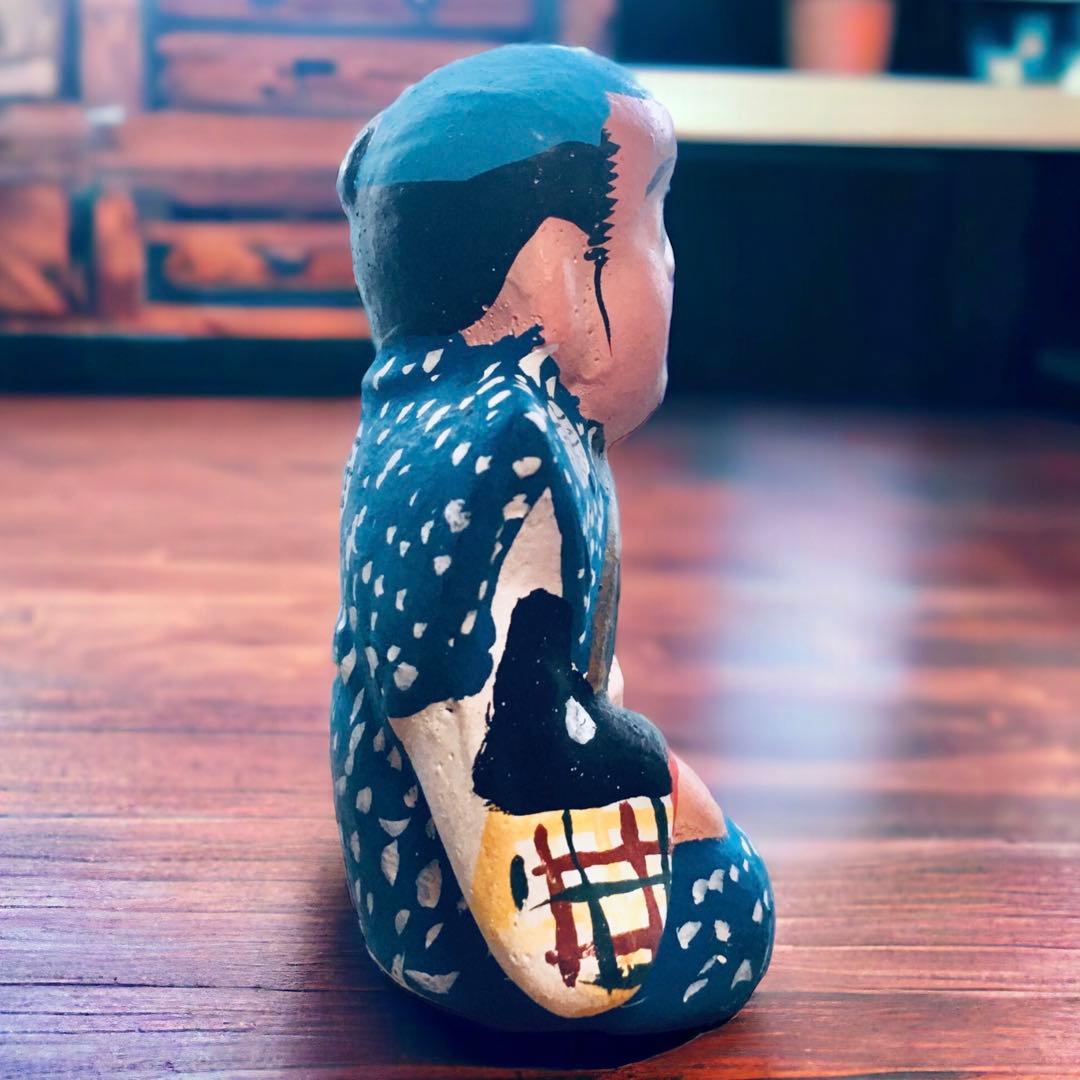 長野県 郷土玩具 中野人形 福助 中野土人形 奈良久雄 商売繁