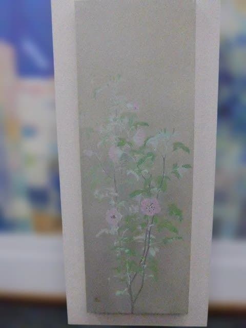 綺麗な日本画です。 繊細な花の絵 「アニソドンティア」木製額装　落款は「中川」