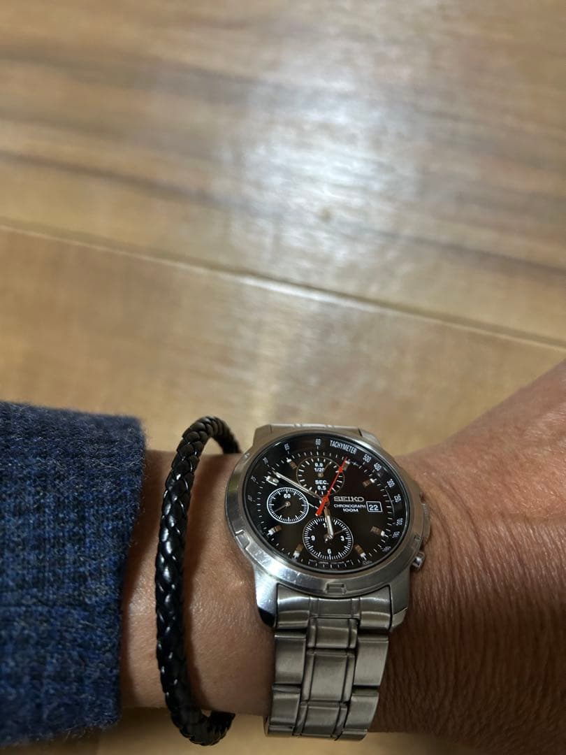 新品電池•美品】セイコー　クロノグラフ 稼働
