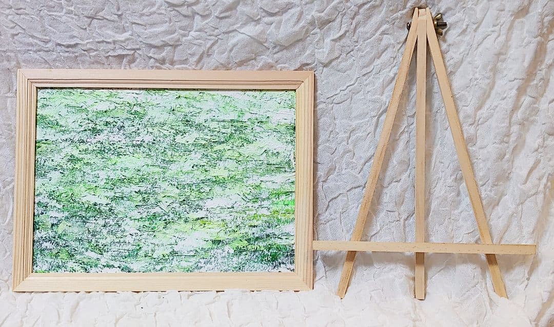 油絵 絵画 かすみ草【Ａ4】