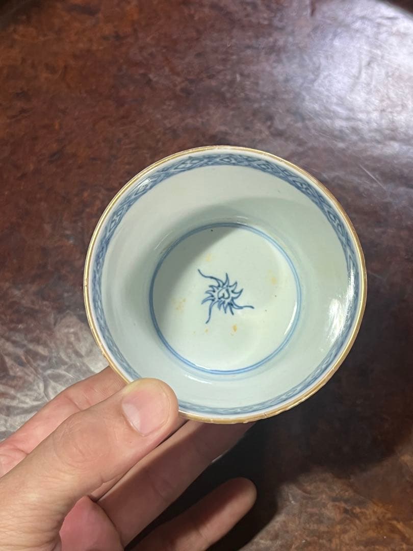 古伊万里 蕎麦猪口 あじさい 鶯 ウグイス 梅 雀 雲雀 紫陽花 民芸 民藝