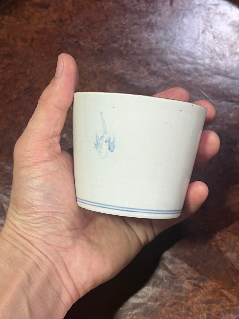 古伊万里 蕎麦猪口 あじさい 鶯 ウグイス 梅 雀 雲雀 紫陽花 民芸 民藝