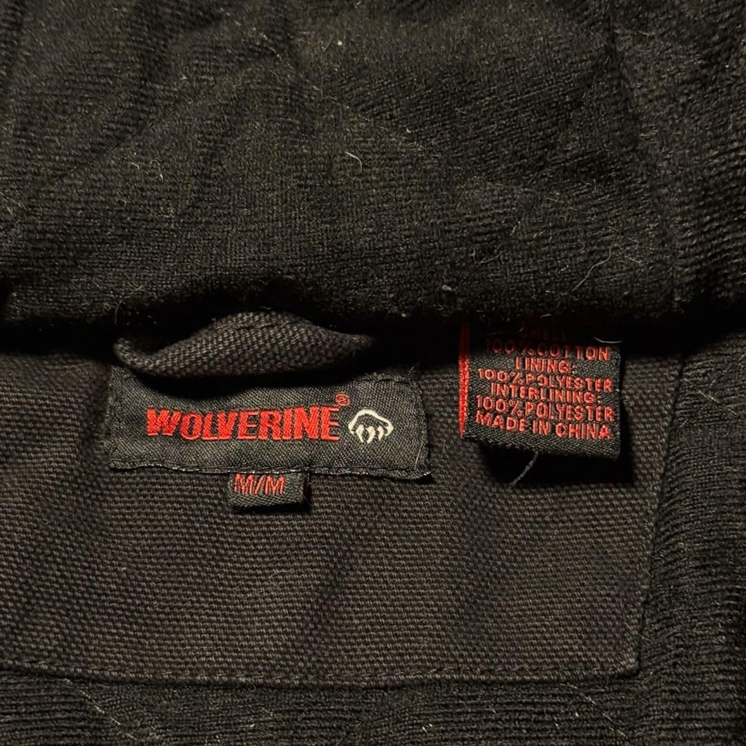 2301 古着WOLVERINEダック地アクティブジャケットソリッド墨黒アメカジ
