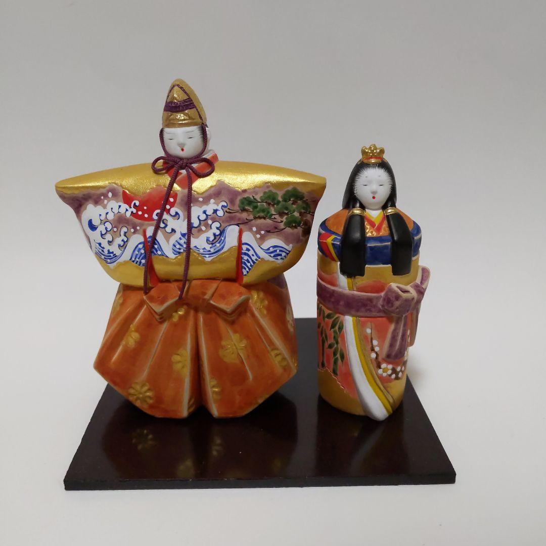 雛人形 佐藤好昭作 筑前博多人形 古典立雛 木箱付
