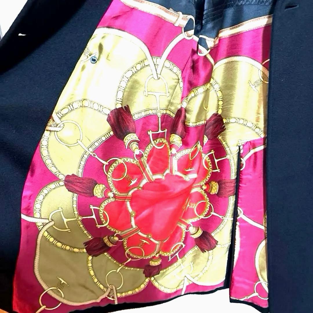 美品ヘルノ ダブルチェスター ロングコート カシミヤ シルクスカーフ herno