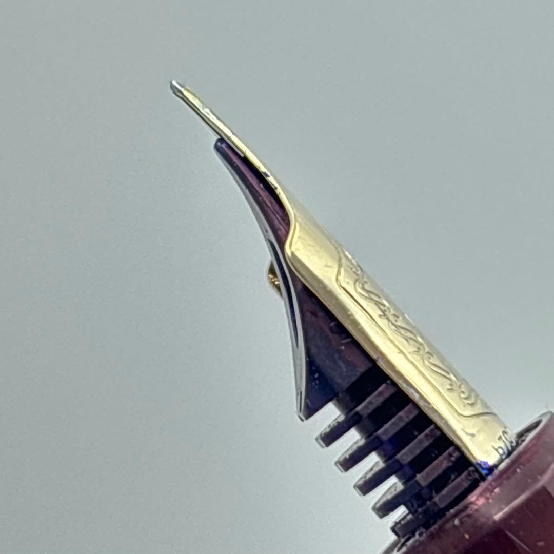 PILOT カスタム74 万年筆 14K 585 赤 ボルドー 筆記可 インク付