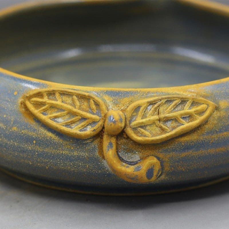 宋越窯浮彫竜紋桃型筆洗 書道具 文房具 現代工芸品 美術