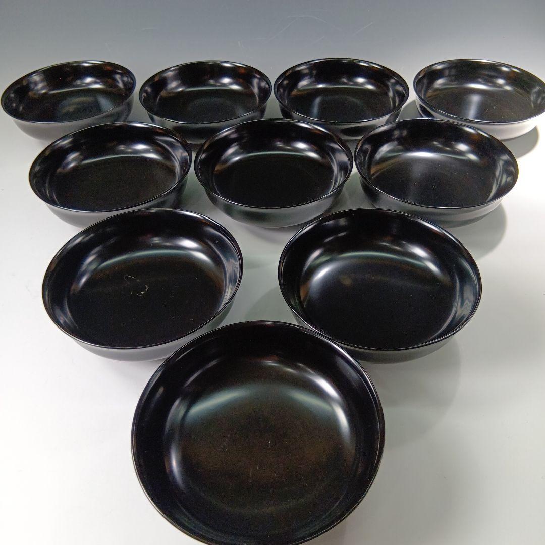 最終値下げ時代物　輪島塗沈金蒔絵　菓子碗　雑煮碗　　10客