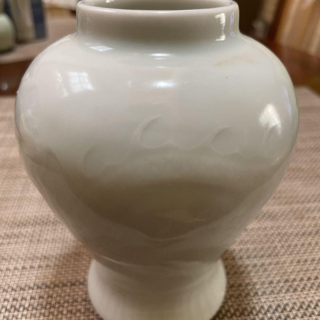 明朝白磁壺中国磁器骨董