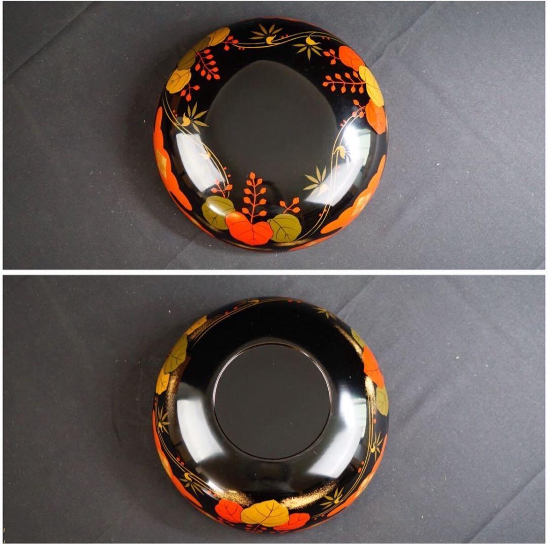 塗師 道場宗廣 作 黒真塗 正法寺 大喰籠 共箱 茶道具 桐紋 菓子器