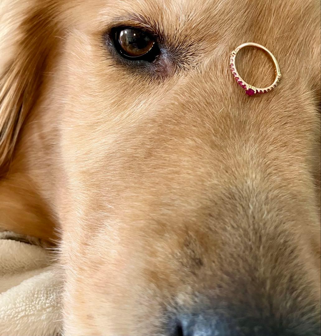 ネ*コ様 1月3日までの出品です＊ソ付＊K18PGルビー＆ピンクサファイアリング