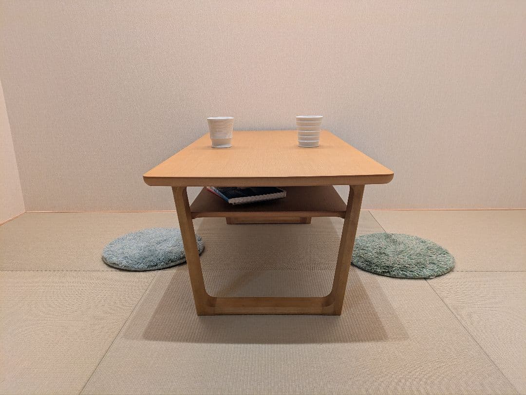 【カリモク】 Chitano センターテーブル ローテーブル 棚付き ナチュラル