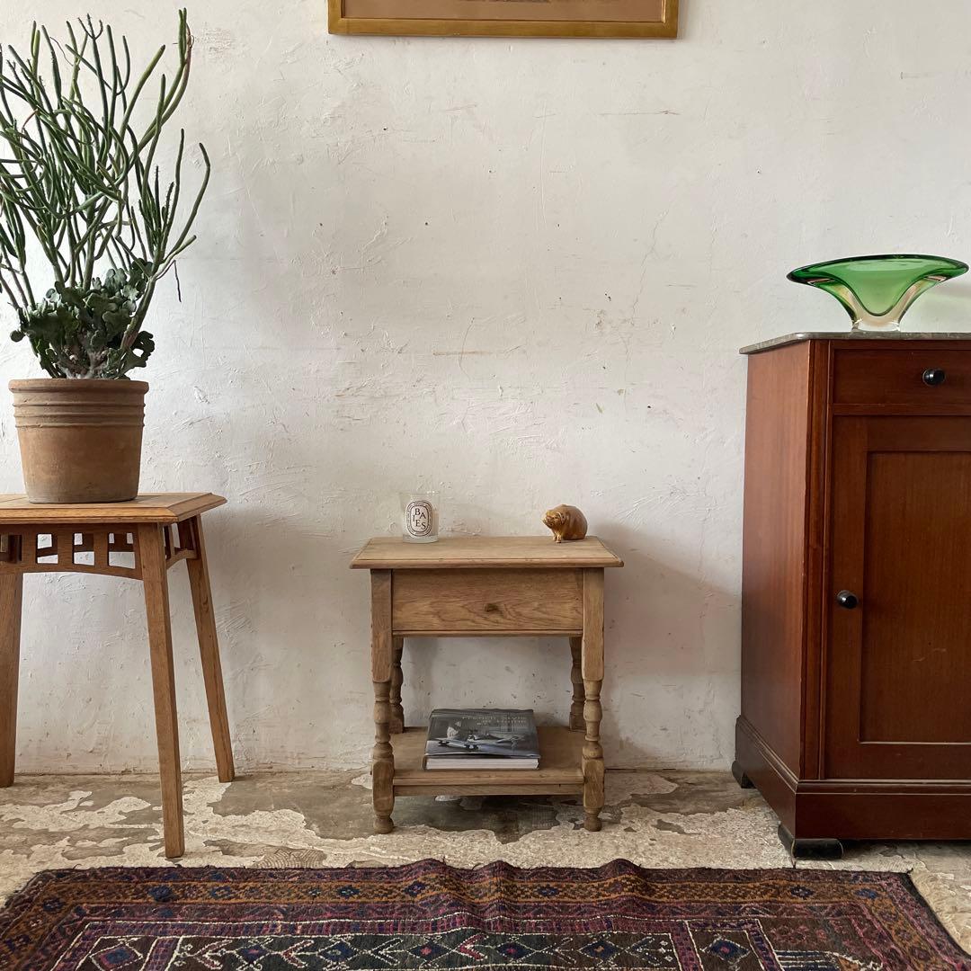 ビンテージ ドロワーサイドテーブル ドロワーベッドサイドテーブル剥離