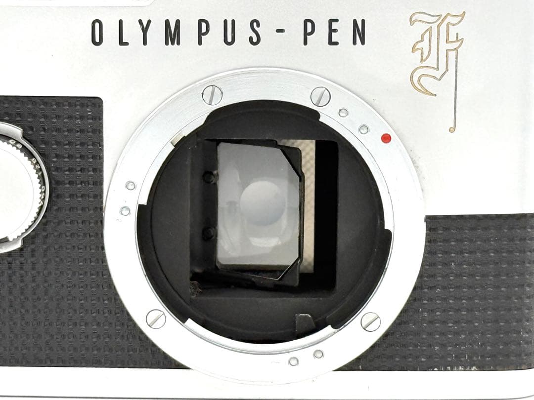 完動品】OLYMPUS PEN-F 花文字 + 標準レンズ ハーフカメラ オリンパス