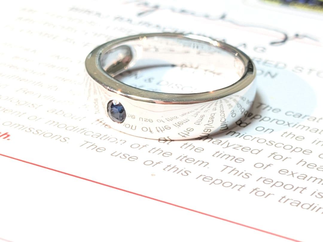 SAPPHIRE　サファイア指輪　鑑定書付
