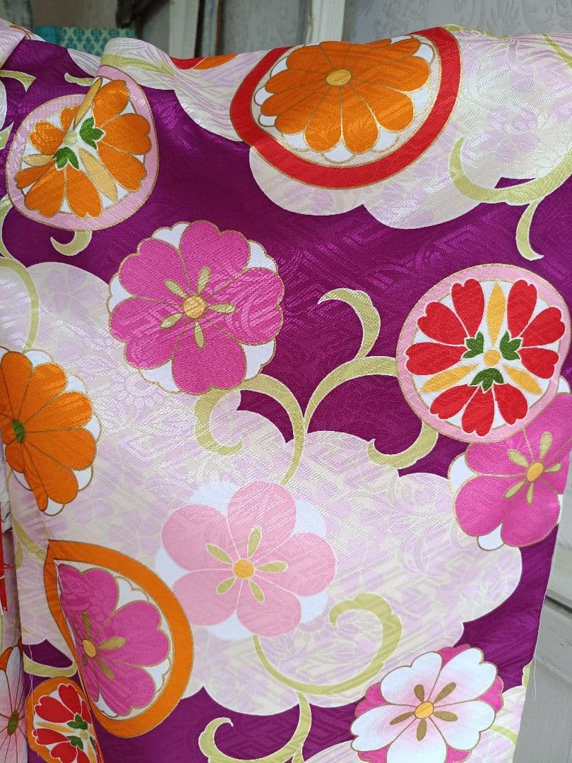 専用です☆未使用品☆式部浪漫☆紫薄ピンク着物と作り帯フルセット七五三