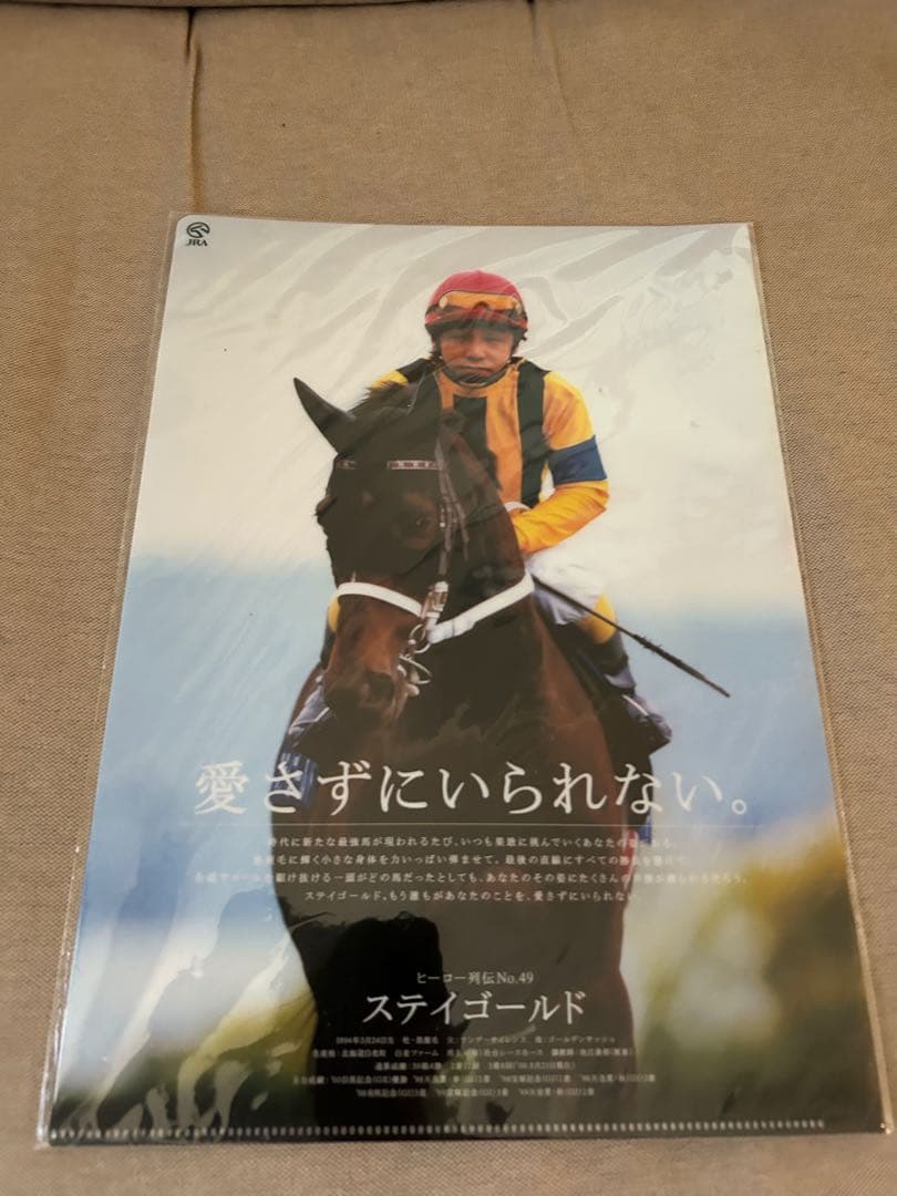 JRA ステイゴールド クリアファイル ヒーロー列伝49 JRAヒーロー列伝
