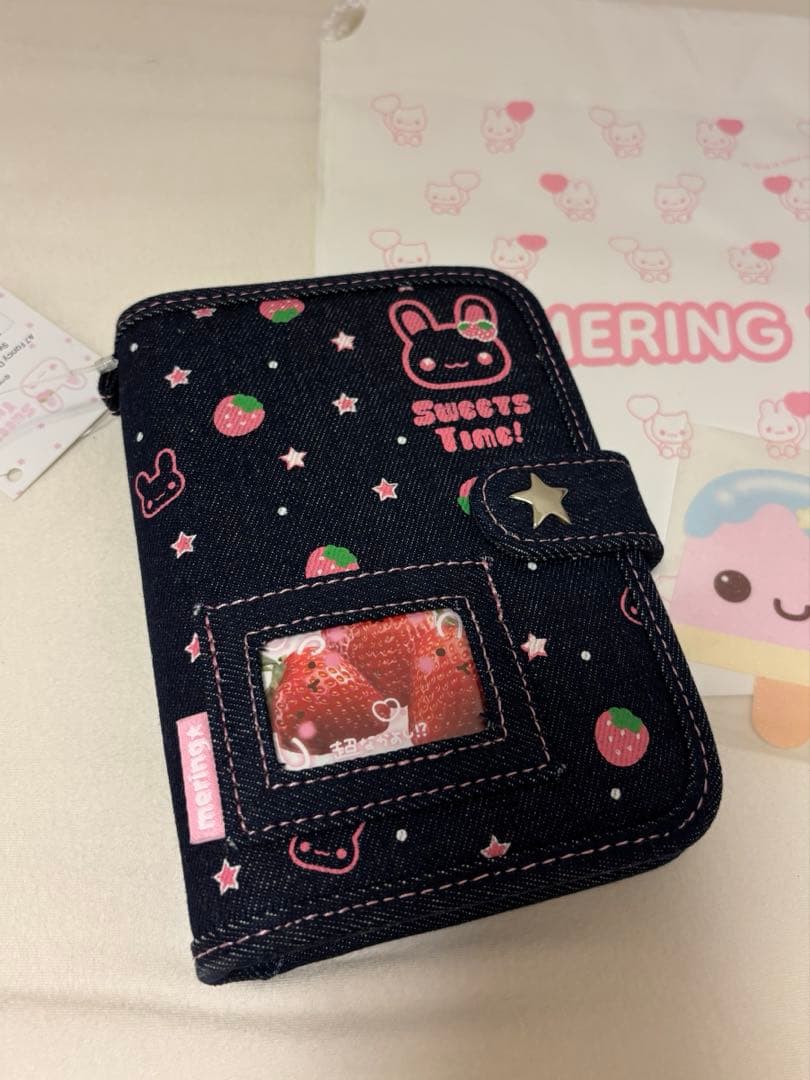 MERING メリング シール帳 デニム イチゴ バインダー 公式 MERING